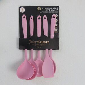 (#115) Juicy Couture Pink Silicone Utensil Cooking 5 Piece Set